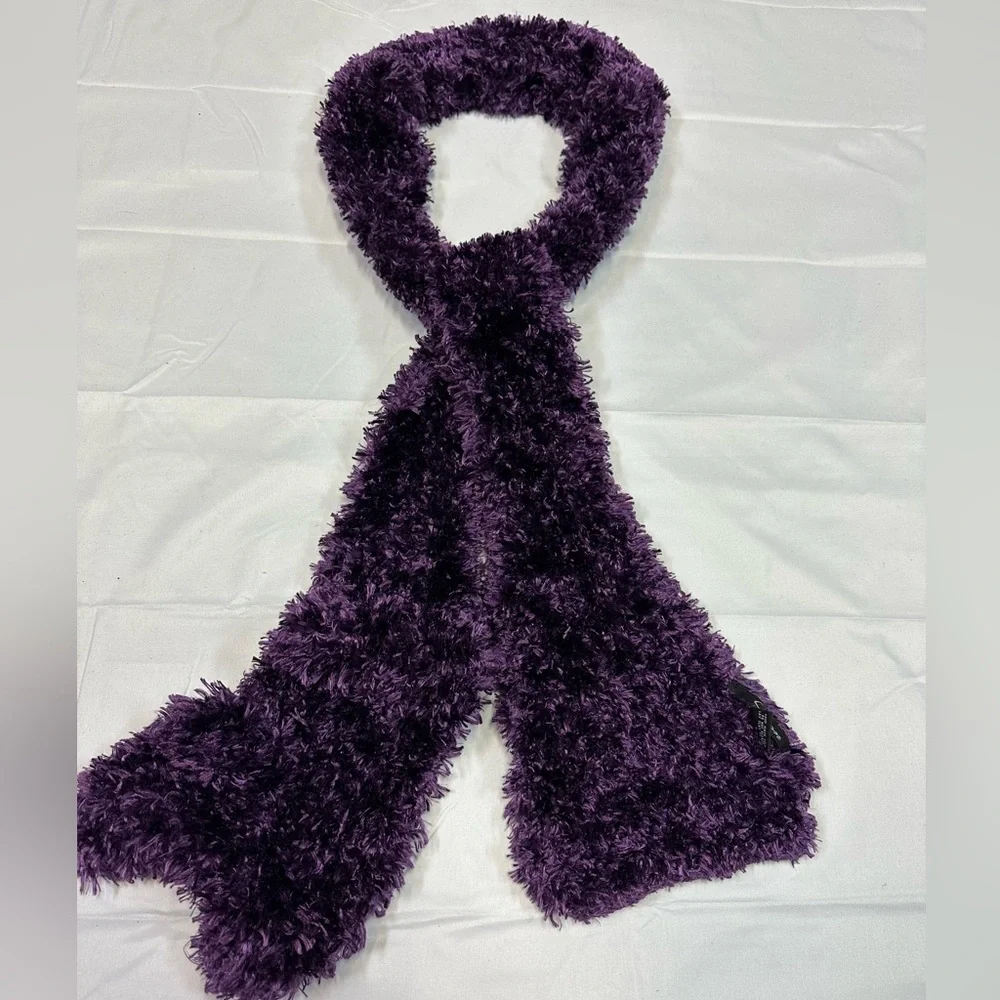NEW Purple Fuzzy Soft Multifunctional Ladies Scarf Size O/S NWOT